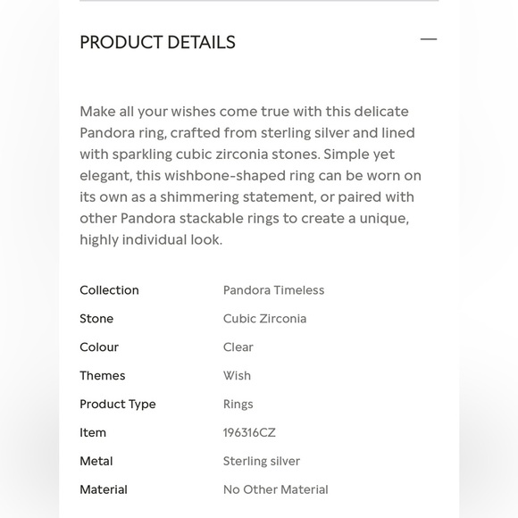 3 Pandora Wishbone Pinky Rings Rose gold and Sterling Silver Size 3 - Picture 6 of 11